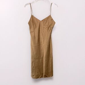 LAUNDRY By Shelli Segal Ladies Silk
Slip Satin Dress 8 Gold Fairy Y2K VTG
90Sl